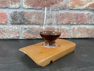 Mini Dram Board - Fassdaube vom Cask Wizard - für ein Glas - Whisky-Board (passend für Glencairn)