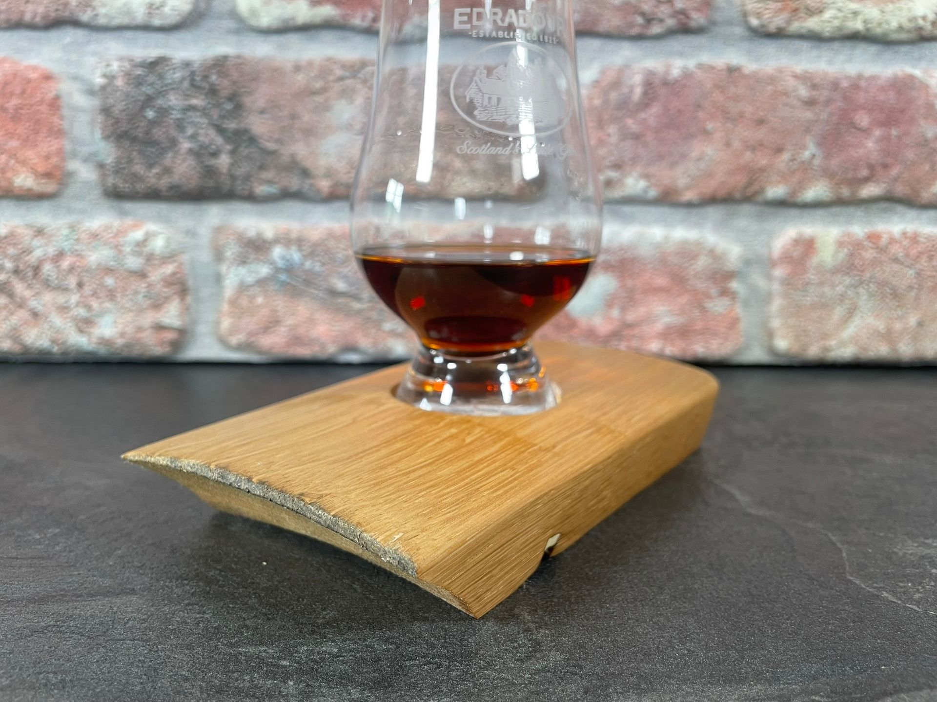 Mini Dram Board - Fassdaube vom Cask Wizard - für ein Glas - Whisky-Board (passend für Glencairn)