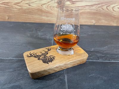 Mini Dram Board - Fassdaube vom Cask Wizard - für ein Glas - Whisky-Board (passend für Glencairn)