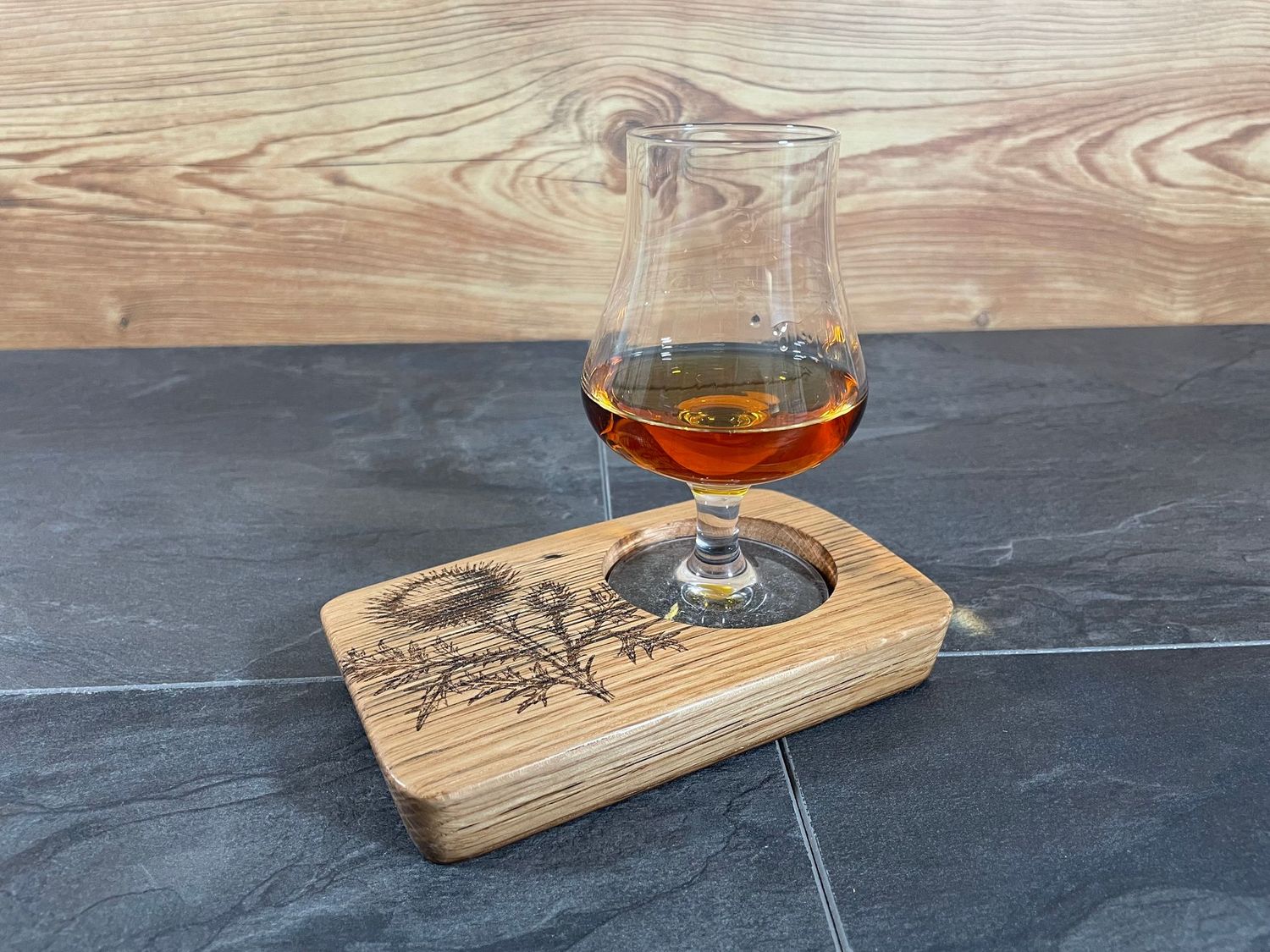 Mini Dram Board - Fassdaube vom Cask Wizard - für ein Glas - Whisky-Board