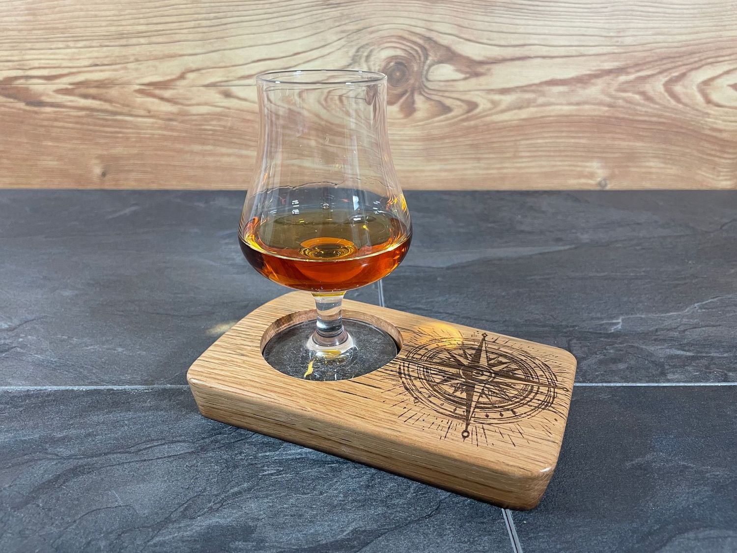 Mini Dram Board - Fassdaube vom Cask Wizard - für ein Glas - Whisky-Board