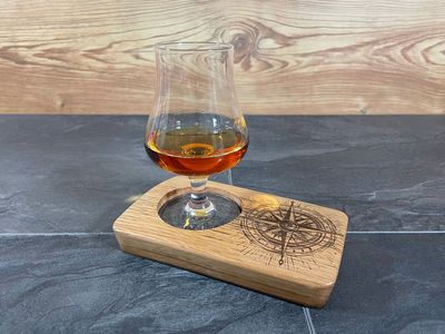 Mini Dram Board - Fassdaube vom Cask Wizard - für ein Glas - Whisky-Board