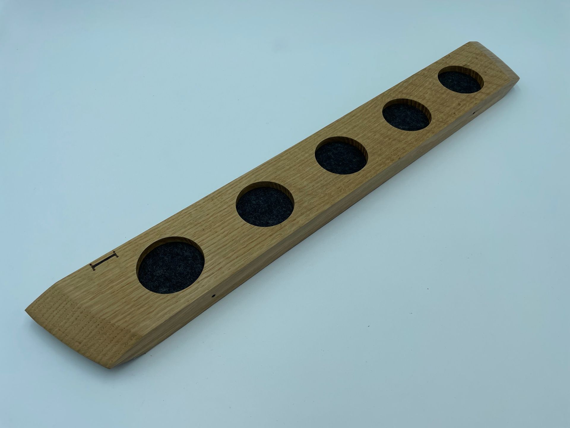 Tasting-Board - Fassdeckel vom Cask Wizard - für fünf Gläser - Whisky-Board (passend für Glencairn)