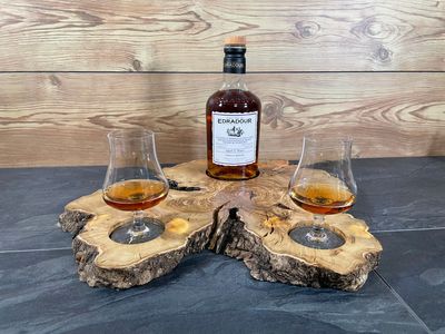 Shared Dram Board XL - Olivenholz Baumscheibe - für zwei Personen - Whisky-Board