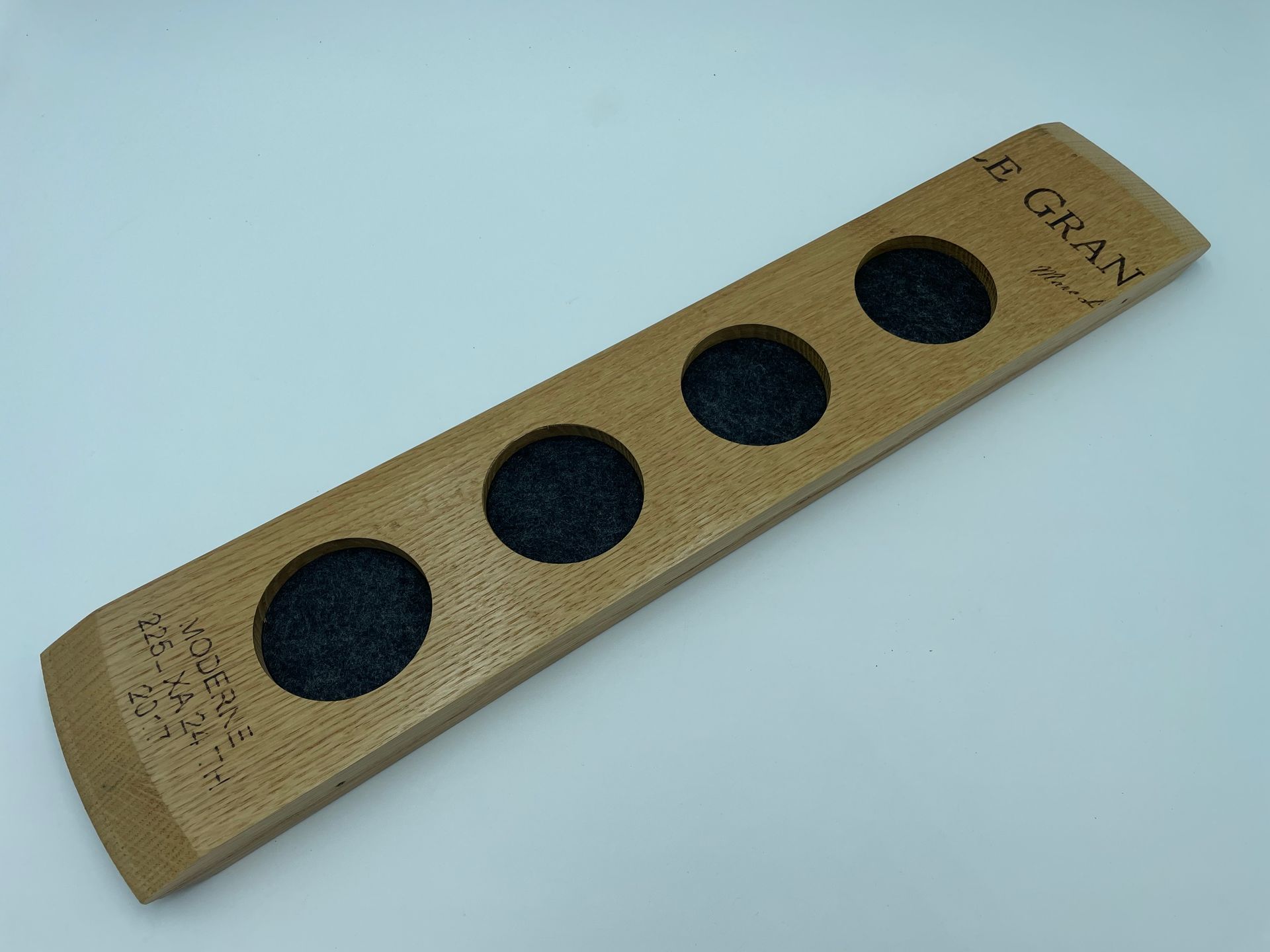 Tasting-Board - Fassdeckel vom Cask Wizard - für vier Gläser - Whisky-Board