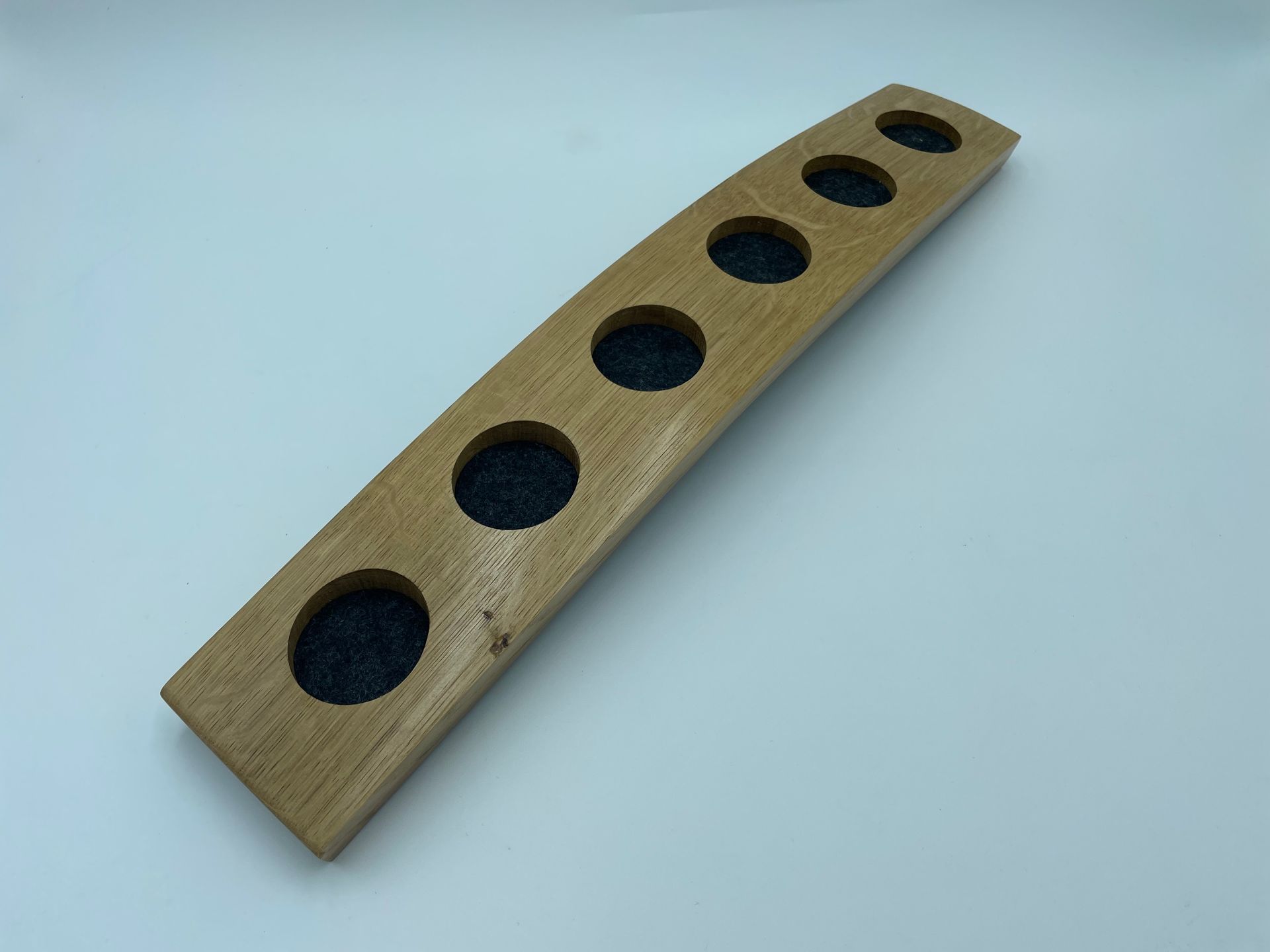 Tasting-Board - Fassdaube vom Cask Wizard - für sechs Gläser - Whisky-Board (passend für Glencairn) - personalisierbar