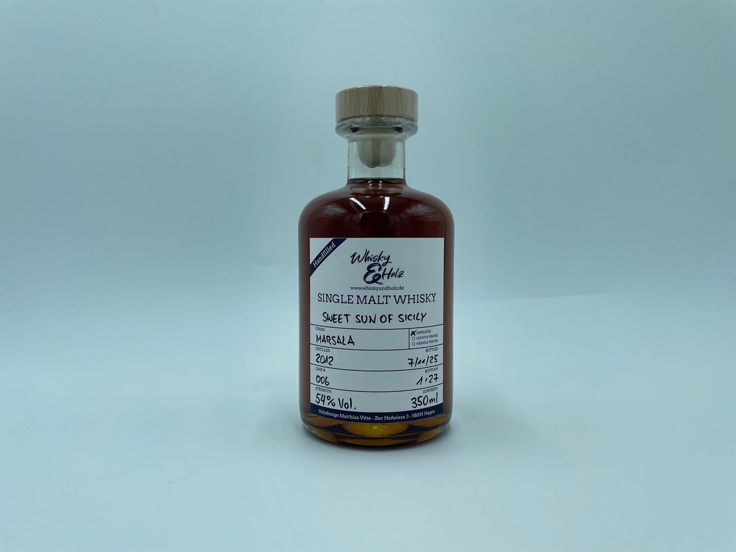 Whisky & Holz - 2012/2025 - Handfilled - Marsala Finish - Sweet Sun of Sicily - 0,35l