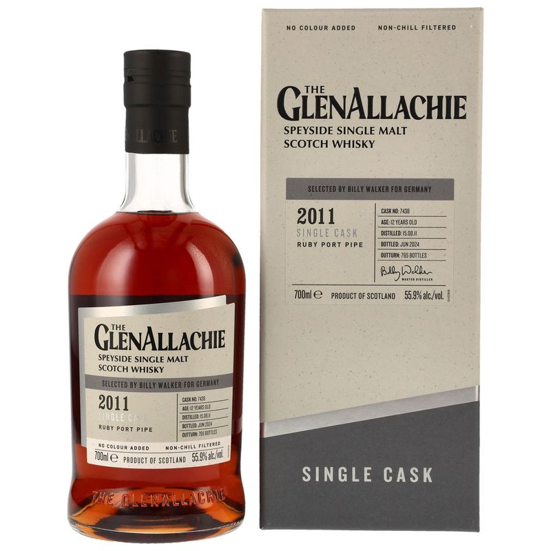 GlenAllachie 2011/2024 - 12 Jahre - Ruby Port Pipe - Single Cask #7438 GlenAllachie 2011/2024 - 12 Jahre - Ruby Port Pipe - Single Cask #7438