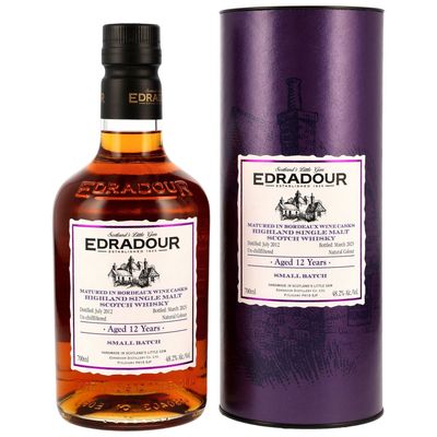 Edradour 2012/2025 - 12 Jahre - Bordeaux Wine Casks Small Batch Edradour 2012/2025 - 12 Jahre - Bordeaux Wine Casks Small Batch