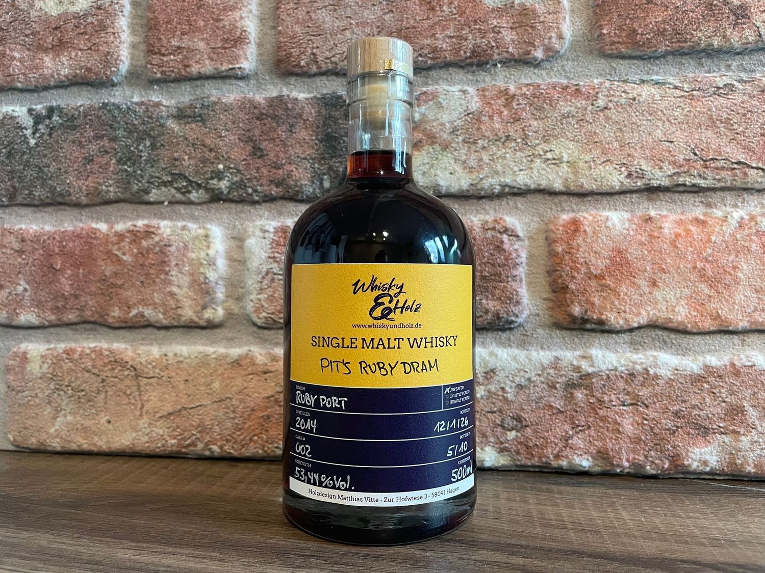 Whisky & Holz - 2014/2026 - Pit's Ruby Dram - Ruby Port Finish - 0,5l