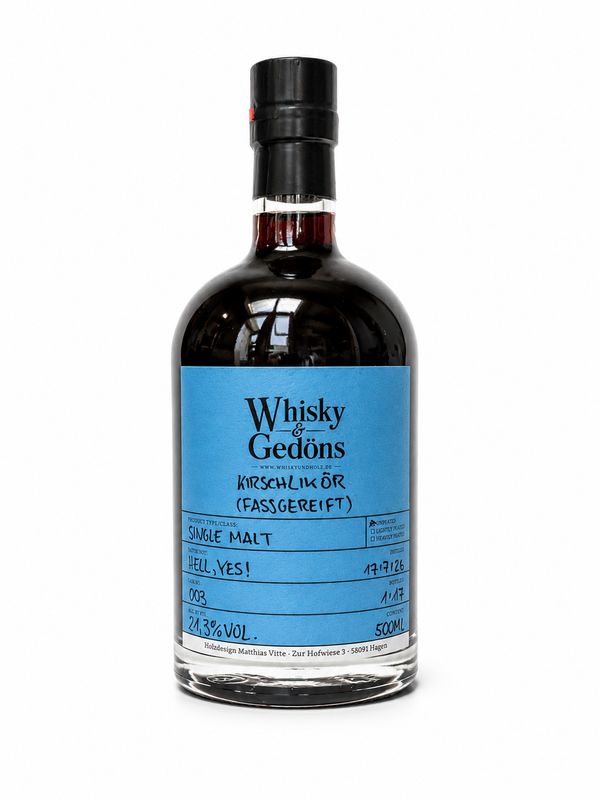 Whisky & Holz - Fassgereifter Kirschlikör - 0,5l Whisky & Holz - Fassgereifter Kirschlikör - 0,5l