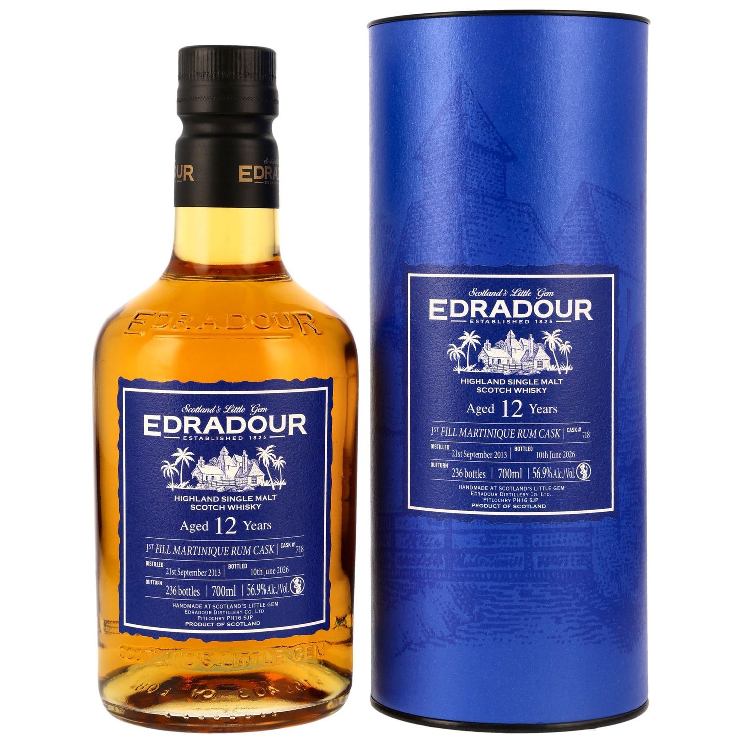 Edradour 2013/2026 - 12 Jahre - 1st Fill Martinique Rum Cask #718