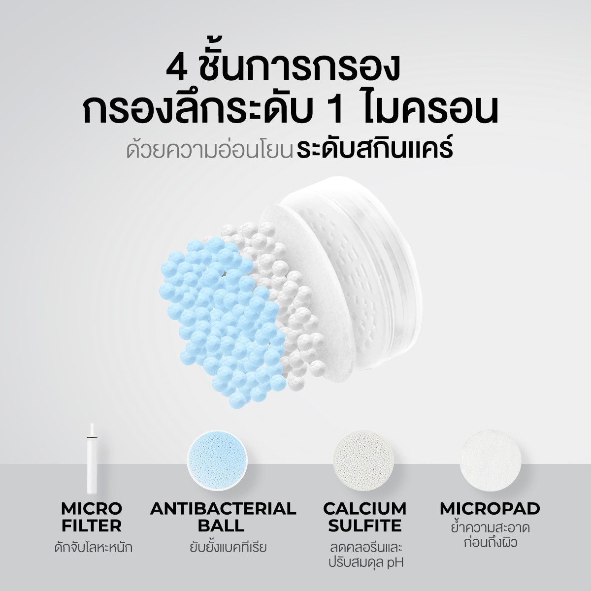 ฝักบัวเกาหลีของแท้ Seoul Stone New Pure Rain + รับประกันสินค้า 5 ปี
