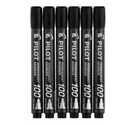 Pilot Super Colour Permanent Marker 100 - 6 Pack