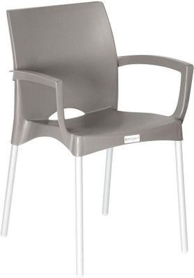 Contour Alexis Plastic Stackable Chair (Beige, 1, Pre-assembled)