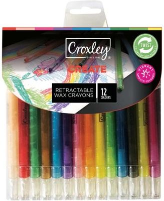 Croxley Create Retractable Wax Crayons Wax Crayons (Set of 12)