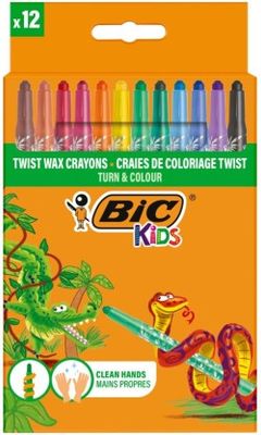 BIC Kids Turn & Colour Wax Crayons (Set of 12)