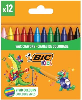 BIC Kids Assorted Wax Crayons (Set of 12)