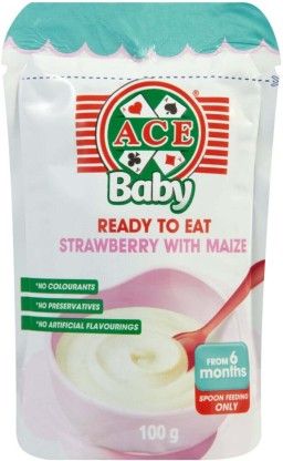Ace Strawberry with Maize Puree Cereal (100 g, 6+ Months)