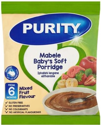 Purity Mixed Fruit Flavour Mabele Baby's Soft Porridge Cereal (300 g, 6+ Months)
