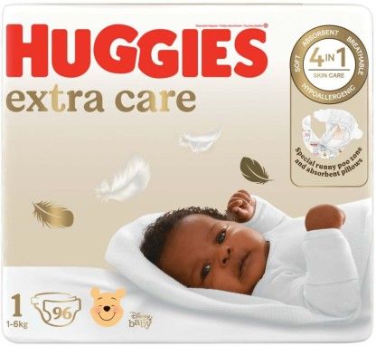 Huggies Extra Care Tape Diapers - S (96 Pieces)