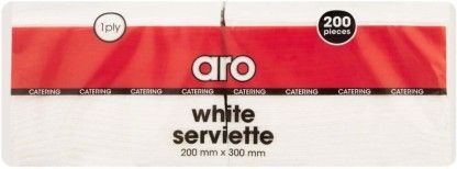 Aro Jumbo Serviettes White Paper Napkins