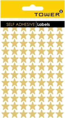 Tower 0.25 m Stars Gold Stickers Glow in the Dark Sticker (Pack of 1)