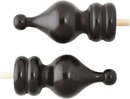 Rufflette Brown Curtain Knobs (15 cm x 4 cm) (Pack of 1)