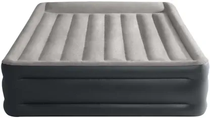 Intex Queen Deluxe Pillow Rest Airbed Leatherette 2 Seater Inflatable Sofa (Colour - Grey, DIY(Do-It-Yourself))