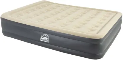 Camp Master Queen Raised Airbed Leatherette 2 Seater Inflatable Sofa (Colour - Beige, DIY(Do-It-Yourself))