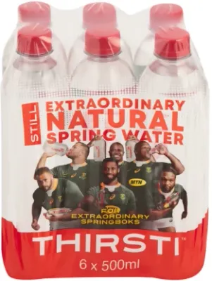 Thirsti Still Natural Spring Mineral Water (6 x 500 ml)