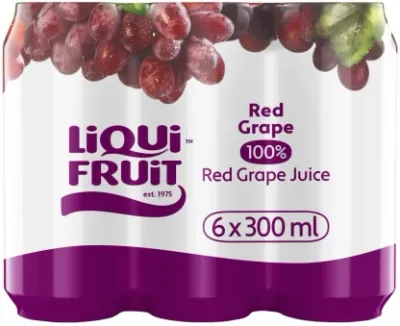 Liqui Fruit 100% Red Grape Juice (6 x 300 ml)