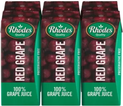 Rhodes 100% Grape Juice (6 x 200 ml)