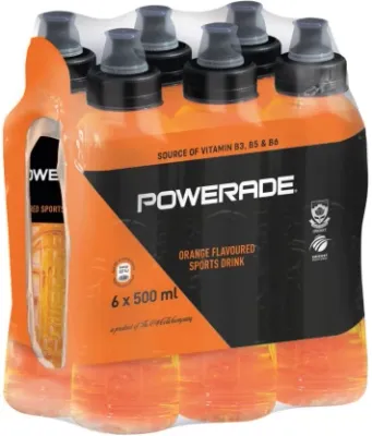 Powerade Orange Sports Drink (Orange Flavoured, 6 x 500 ml)