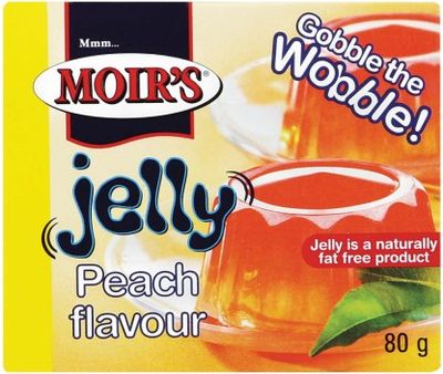 Moir's Peach Flavour Jelly Crystals (6 x 80 g)