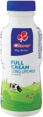 Clover Full Cream Long Life Milk, Plain Flavour (24 x 300 ml)