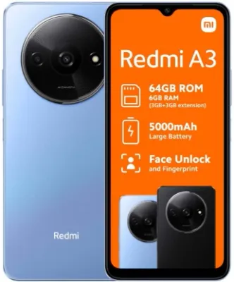 Xiaomi 64GB Redmi A3 4G DS BLU (Blue, 64 GB) (4 GB RAM)
