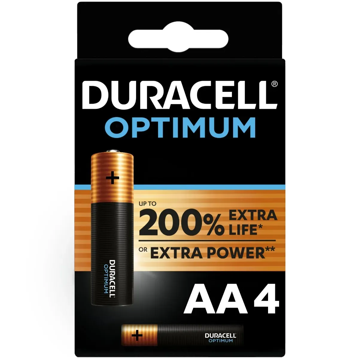 Duracell Optimum AA Batteries 4 Pack