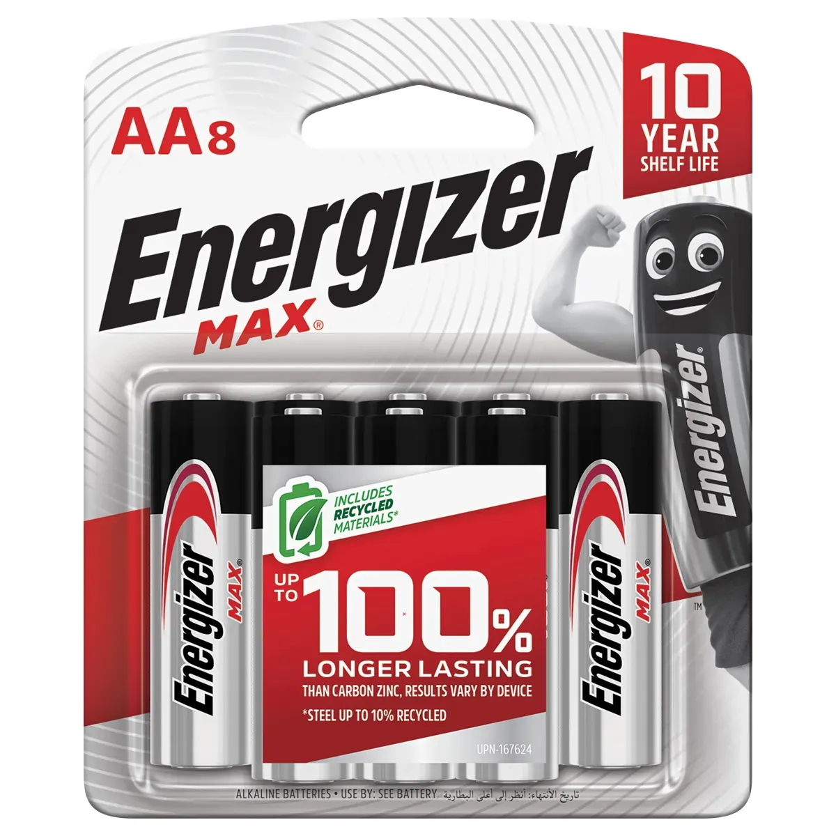 Energizer Batteries Max E91 8-aa