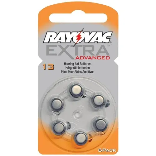 Rayovac Hearing Aid Battery X 6, 13ae