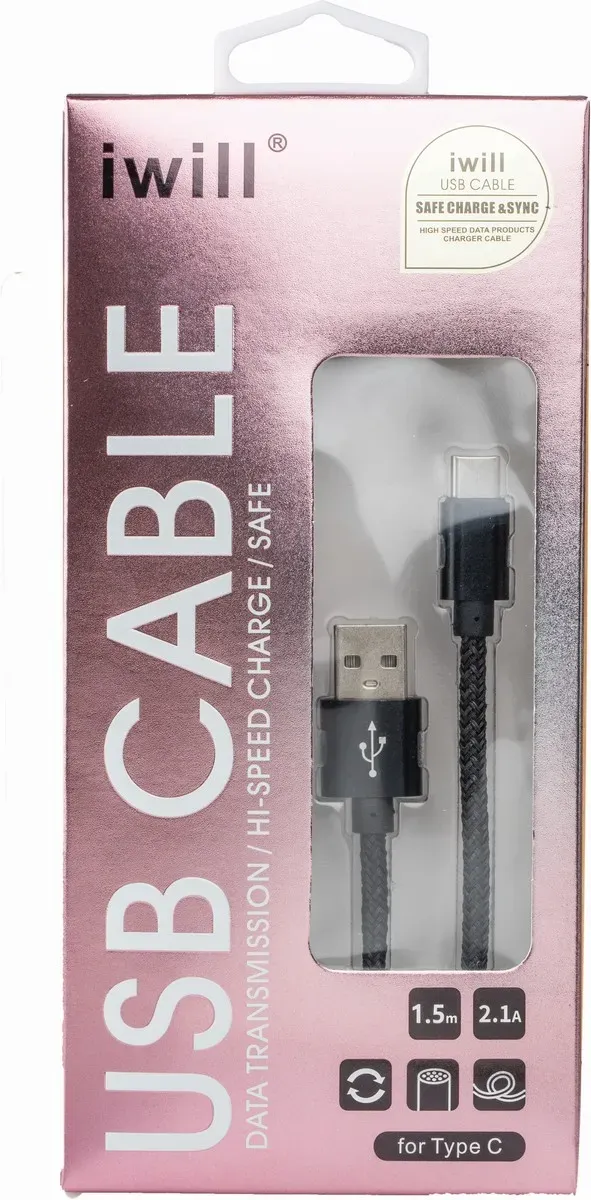 Usb Type A To Type C Black 1.5m