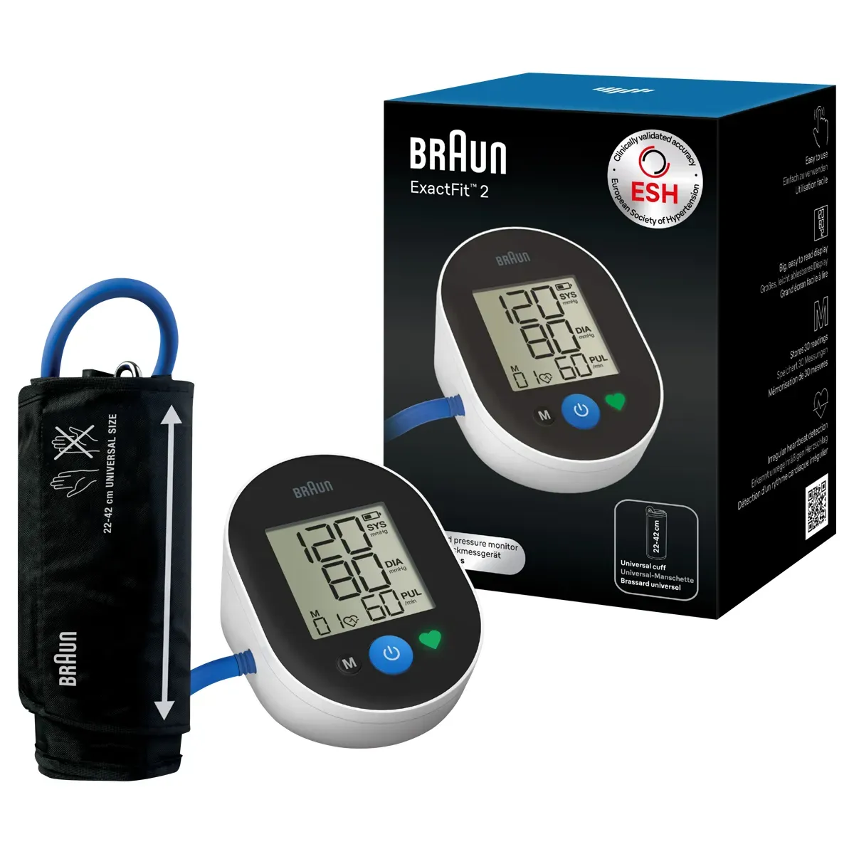 Braun Bua4050 Exactfit 2 Upper Arm Blood Pressure Monitor
