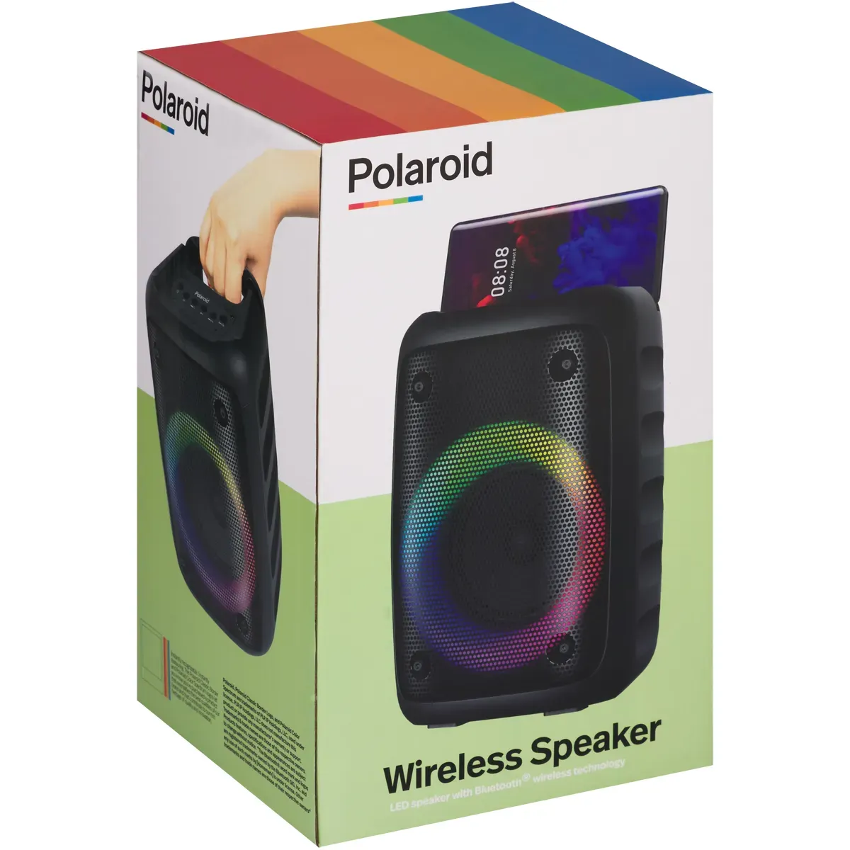 Polaroid Speaker Bluetooth With Led Lights