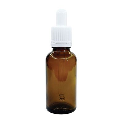 30ml Brown Amber Dropper Bottles with White Glass Pipettes