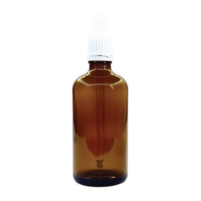 100ml Brown Amber Dropper Bottles with Black Glass Pipettes