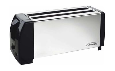 Sunbeam 4-Slice Stainless Steel Toaster 750 W Electric Pop Up Toaster  (Black)