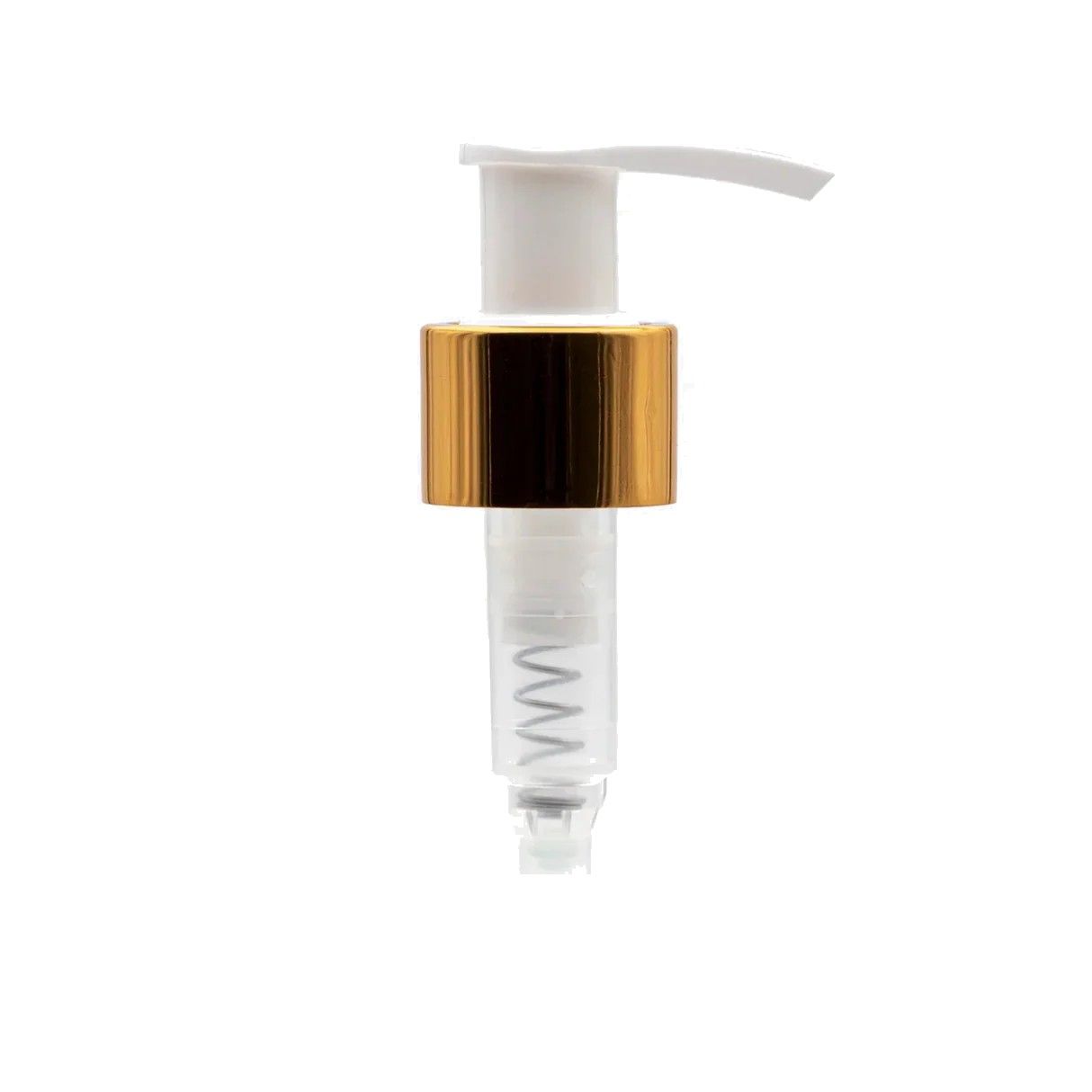 Gold Collar Lotion Pump (24 mm) - White