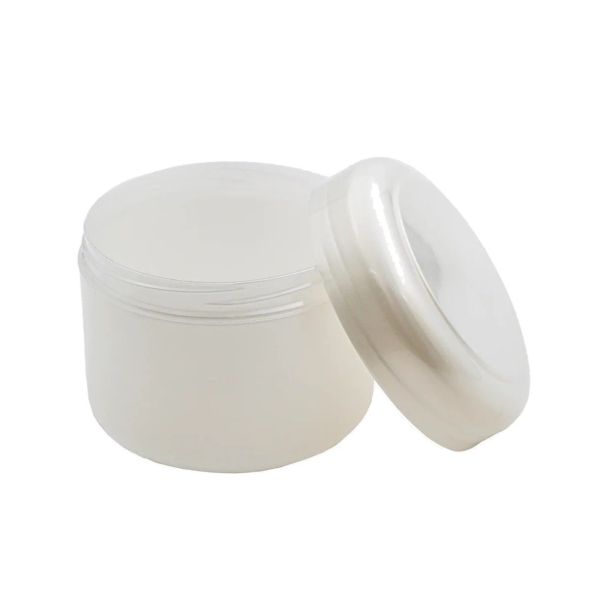 250 g Euro Jar with Lid - Pearl White 250 g Euro Jar with Lid - Pearl White