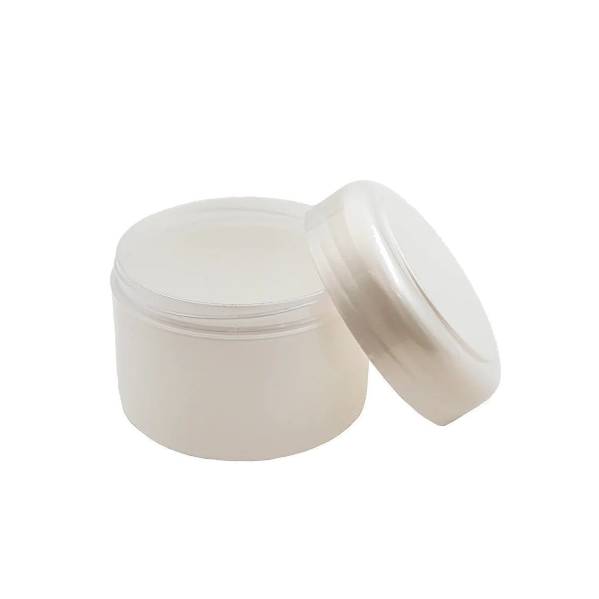 125 g Euro Jar with Lid - Pearl White 125 g Euro Jar with Lid - Pearl White