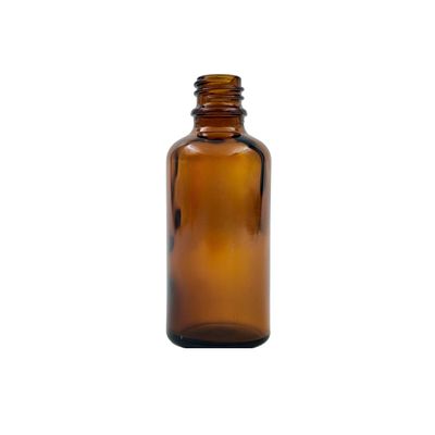 50ml Glass Dropper Bottle (18mm neck) - No Closure - Amber